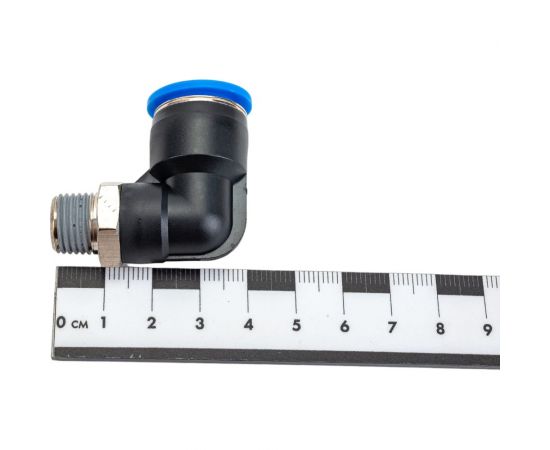 Фитинг цанговый угловой с наружной резьбой 1/4M для трубки диаметром 12 мм SHPI PL 12-R02 – изображение 3