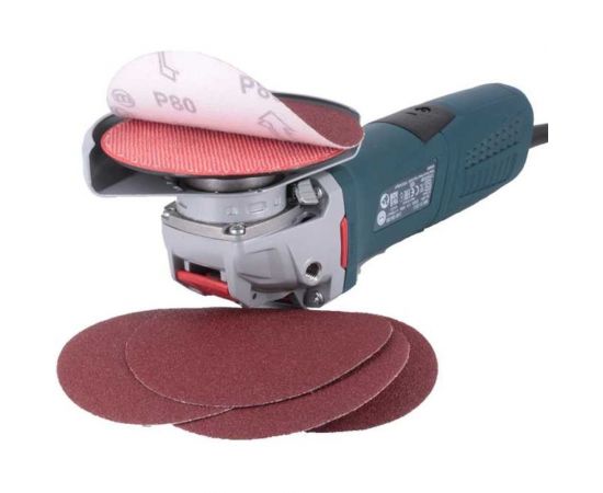 Набор шлифовальных кругов на липучке Р80, 5 шт Альфадиск 5320 – изображение 3