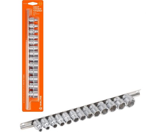 Набор головок торцевых шестигранных (13 шт; 3/8"" DR; 6-19 мм) Airline AT-13-27 – изображение 5