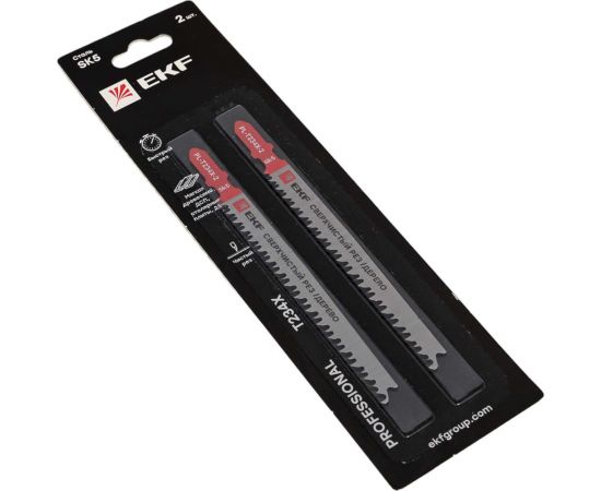Пилки для электролобзика Professional T234X, быстрый чистый рез по дереву, SK5, 2 шт EKF pl-t234x-2 – изображение 5