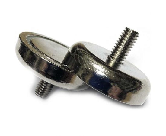 Магнитное крепление Проф-магнит под гайку С32, в комплекте с шайбой и гайкой М6, сцепление 34 кг - 2 шт. PMYP-C-32 