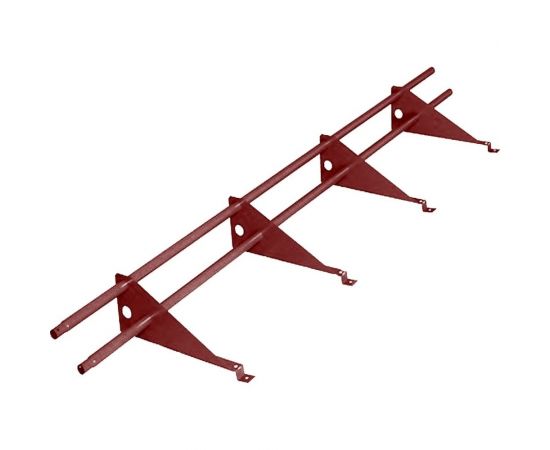 Трубчатый снегозадержатель для металлочерепицы ТАВРОС 20х3000 мм, полиэстер, глянец, RAL 3005 винно-красный 3001336 