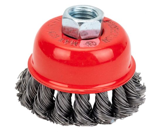 Щетка для МШУ чашка (65 мм, М14, крученая металлическая проволока) Калибр 00000041854 