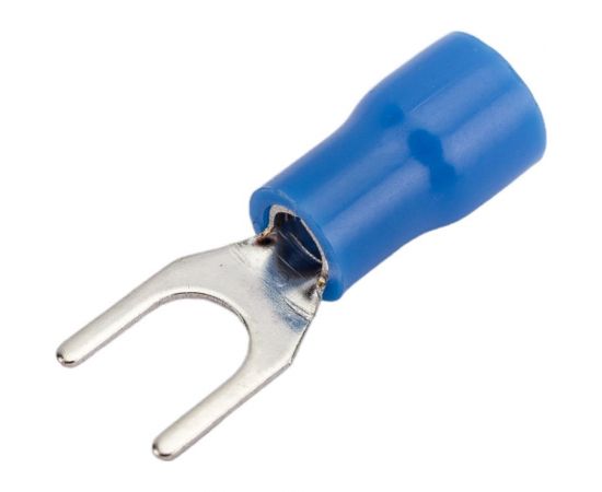 Вилочный изолированный наконечник REXANT 4.3мм 1.5-2.5кв.мм синий, 100 шт 08-0132 