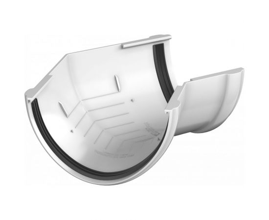 Угол желоба Технониколь (ПВХ; 135 градусов; белый) TN374746 