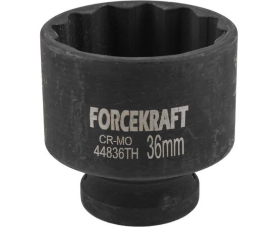 Головка ударная тонкостенная 12-гранная 36 мм, 1/2""DR fk-44836th Forcekraft 56095 