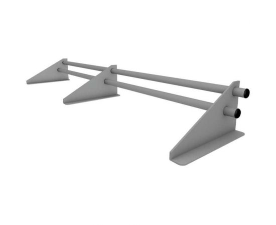 Универсальный трубчатый снегозадержатель ТАВРОС 20х3000 мм, полиэстер, глянец, RAL 7004 сигнальный серый 3001341 