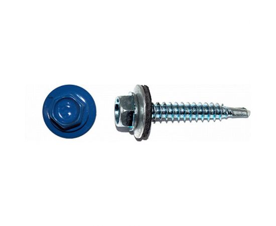 Кровельный саморез КРЕП-КОМП 5,5x25, RAL 5005, насыщенный синий, 3000 шт. ск55255005к 