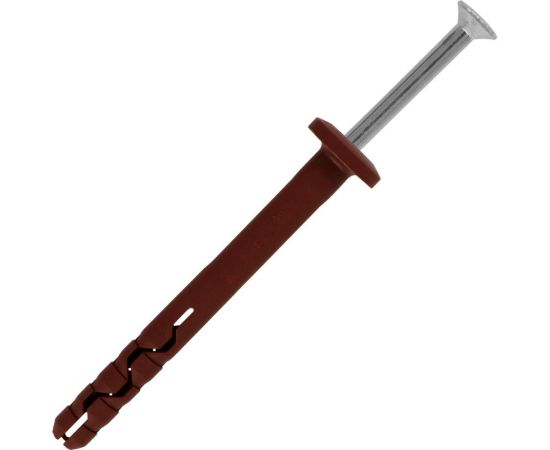 Усиленный нейлоновый дюбель-гвоздь ЕВРОПАРТНЕР multi pro f, грибовидный борт, 6x60 мм, 20 шт. B7 0026 