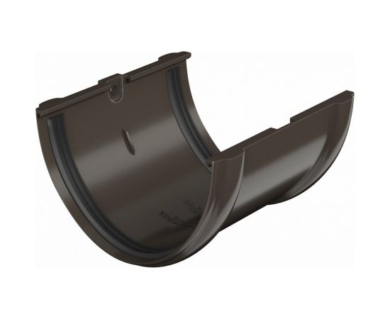 Соединитель желоба Технониколь (ПВХ; темно-коричневый; 1 шт) TN683370 
