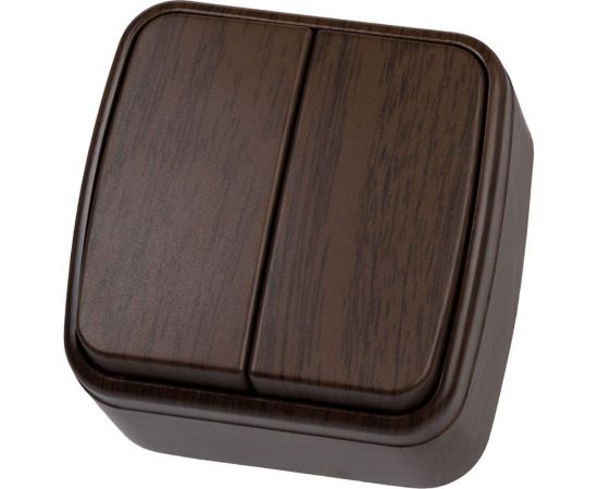 Выключатель TDM 2-кл. открытой установки IP20 10А, венге ""Дача"" Народная SQ1824-0042 – изображение 2