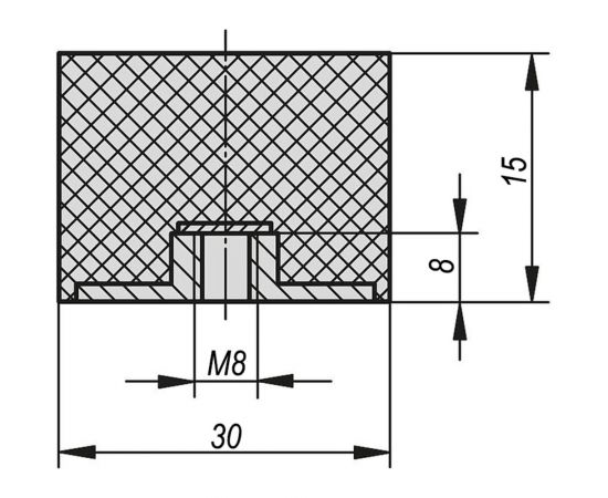 Резинометаллический буфер KIPP K0573.03001555 – изображение 2