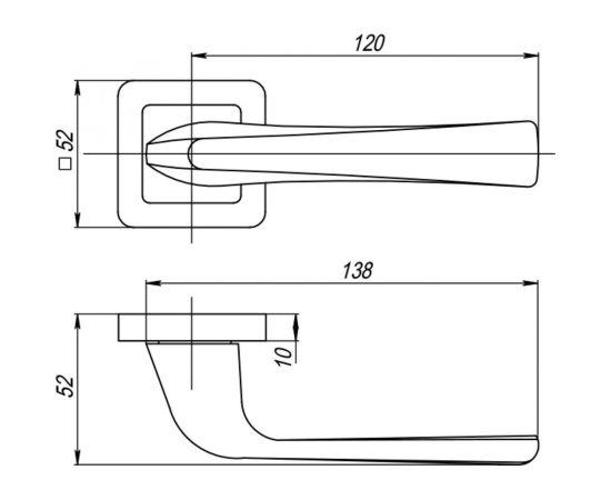 Раздельная ручка PUNTO SATURN QR SN/CP-3 матовый никель/хром 34797 – изображение 2