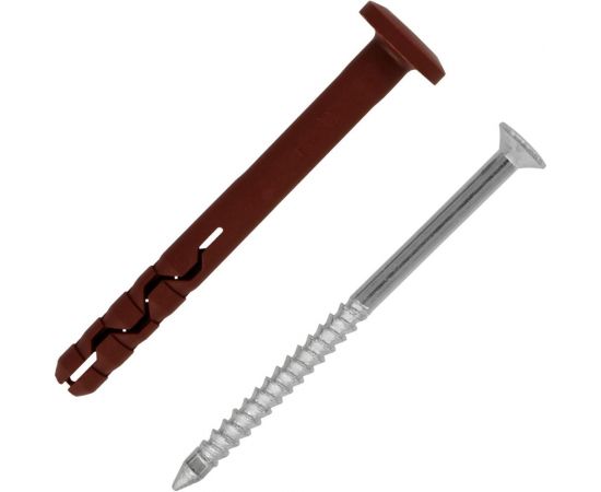 Усиленный нейлоновый дюбель-гвоздь ЕВРОПАРТНЕР multi pro f, грибовидный борт, 6x60 мм, 20 шт. B7 0026 – изображение 2