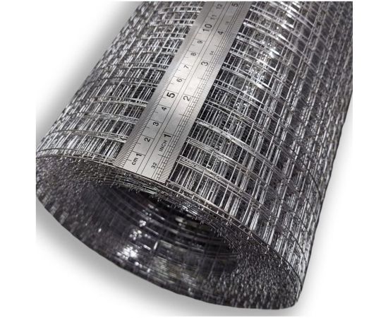 Сварная оцинкованная сетка КБР диаметр проволоки 0.8мм, ячейка 10x10мм, 1-15м KBR10100815ZNA – изображение 3