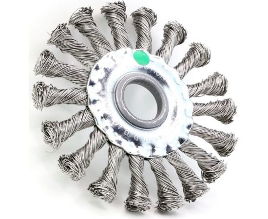 Щетка дисковая жгутовая 115x13x22.2 мм, ворс нержавеющая сталь 0.50 мм для УШМ 13-032 EuroBrush EB-DSS3 – изображение 3