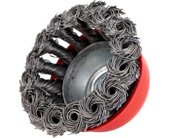 Щетка для МШУ чашка (65 мм, М14, крученая металлическая проволока) Калибр 00000041854 – изображение 3