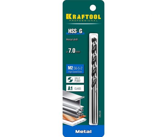 Сверло по металлу HSS-G сталь М2 (7х109 мм) Kraftool 29651-7 – изображение 3