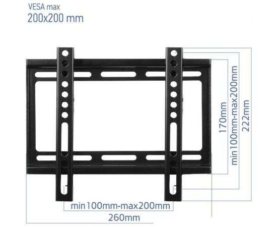 Фиксированный кронштейн Godigital dr mounts черный 23"-42" KL 2020F – изображение 4