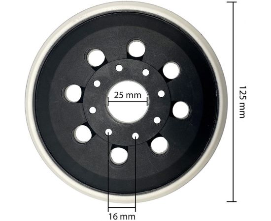 Платформа 125 мм для BOSCH GEX125-1A/AE UNITED PARTS 90-0364 – изображение 4
