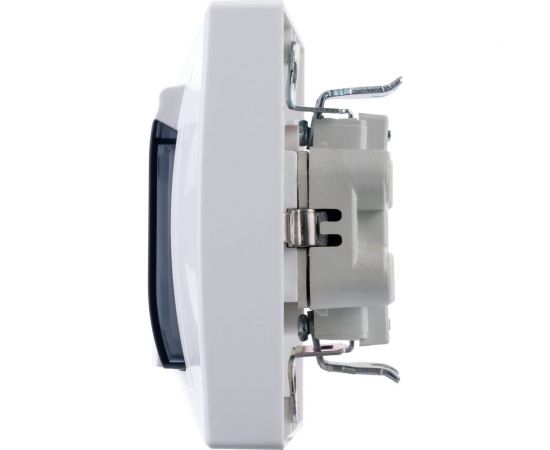 Двойная розетка TDM 2П+З с защитными шторками и прозрачной крышкой 16А 250В IP44 белая Таймыр SQ1814-0077 – изображение 5