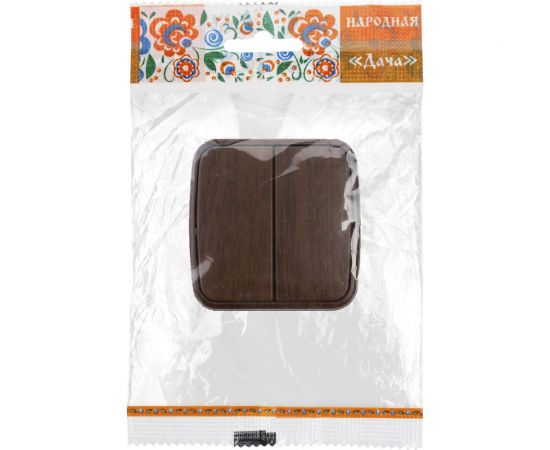 Выключатель TDM 2-кл. открытой установки IP20 10А, венге ""Дача"" Народная SQ1824-0042 – изображение 6