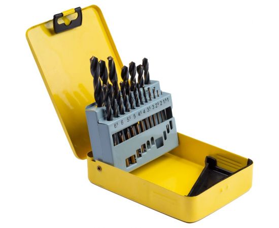 Набор сверл по металлу в металлической коробке (19 шт; 1-10 мм; шаг 0.5 мм; HSS-G) SDW TOOLS se00002 