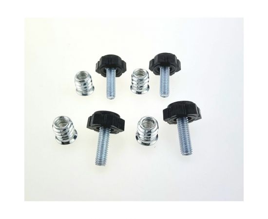 Регулируемая врезная опора с футоркой Элимет М6x17 мм , комплект 4 шт. БП-00002360 