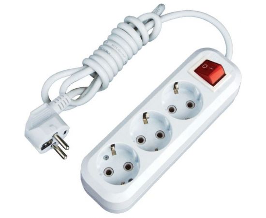 Удлинитель EKF Эксперт 3 гнезда 2м 16А/3.5кВт с выключателем и заземлением ПВС 3х1 UBA16-310-3-02i 