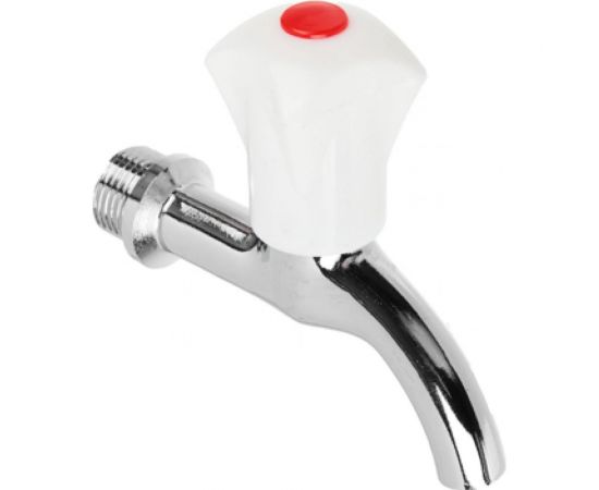 Водоразборный кран FRESSO короткий излив, ручка пластик, 1/2"", цинк 554-088 