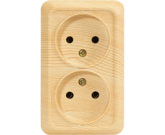 Розетка Jilion 2 гнезда без заземления дуб 9533490 