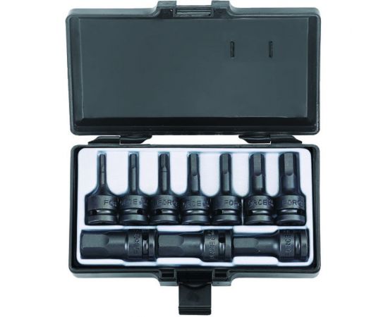 Набор ударных головок-бит шестигранников 1/2"", 60 мм, 10 шт. FORCE 41012 