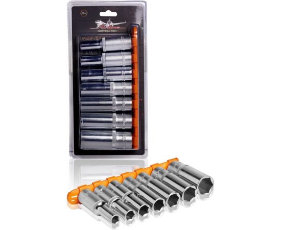 Набор головок торцевых шестигранных глубоких (7 шт; 1/2"" DR; 10-22 мм) Airline AT-7-34 