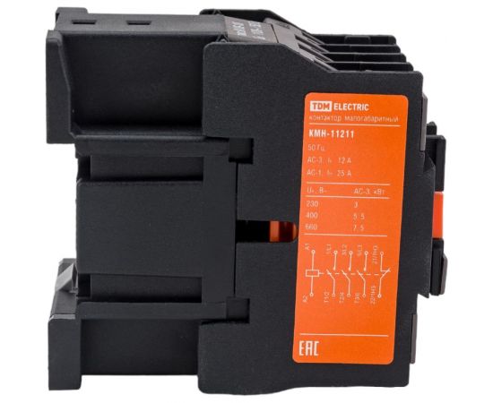 Контактор TDM КМН-11211 12А 110В/АС3 1НЗ SQ0708-0101 – изображение 2