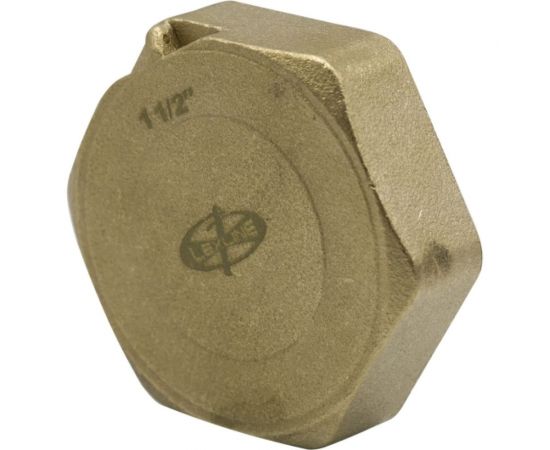 Заглушка LEXLINE 1 1/2 вн, латунь, с контрольным отверстием, 40 551744 – изображение 2