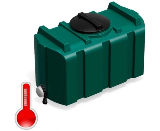 Бак душевой POLIMER GROUP серии «R» 200 литров (зеленый) с подогревом DR200S212 – изображение 2