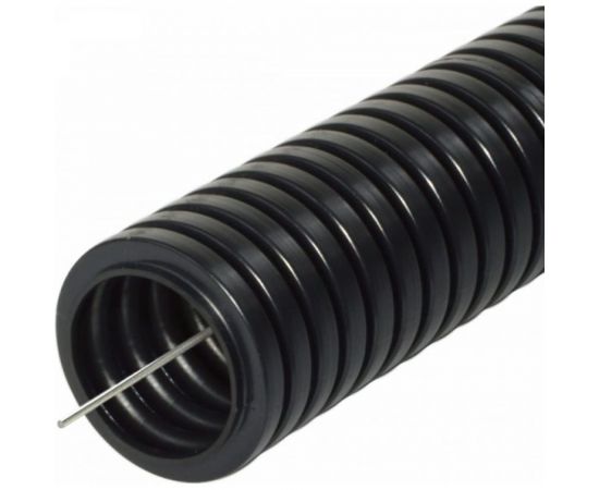 Легкая гофротруба УРАЛ ПАК ПНД 20 мм 25 с протяжкой черная, м ГФ-1100020-025 – изображение 2