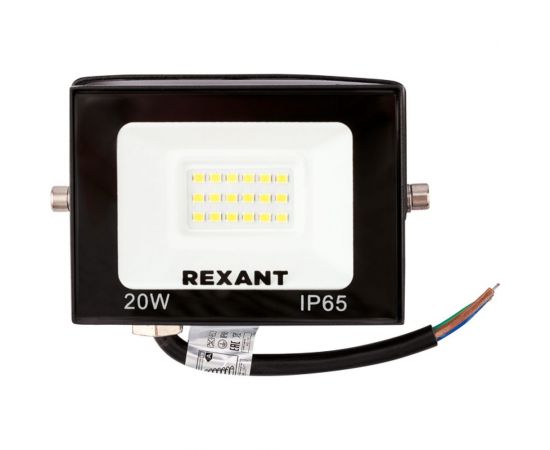 Светодиодный прожектор REXANT LED 20 Вт 1600 Лм 4000 K черный корпус 605-029 – изображение 2