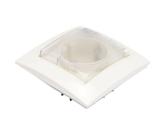 Розетка с заземлением, шторками и крышкой IP-44 слоновая кость Simon 1590450-031 – изображение 2