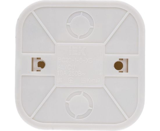 1-клавишный выключатель IEK для открытой установки вс20-1-0-хб 10а glory белый EVH10-K01-10 – изображение 2