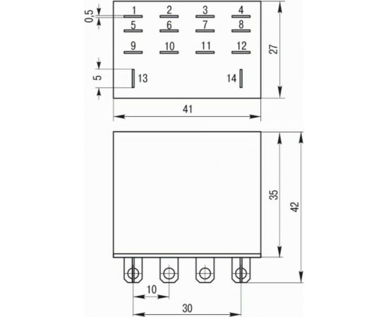 Реле IEK РЭК77/4 LY4 с индикацией 10А 24В DC RRP10-4-10-024D-LED – изображение 2