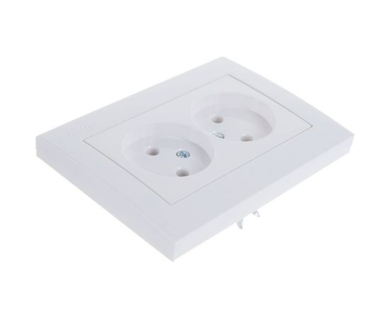 Двойная розетка LEZARD RAIN б/ з керамика белый 703-0202-128 – изображение 3
