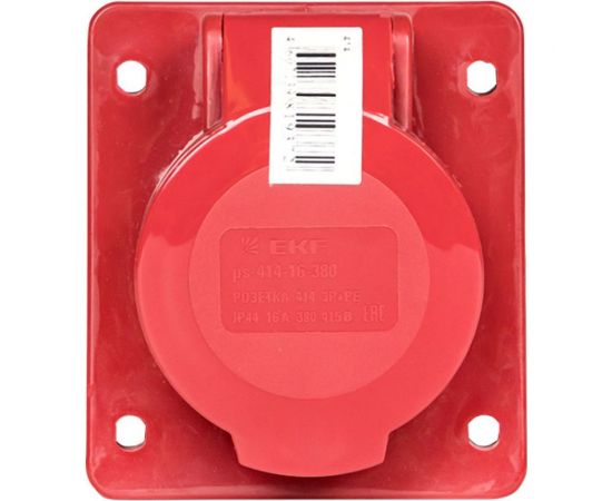 Кабельная розетка EKF 16А 3Р+Е IP44 скр 380В 414 ЭКФ ps-414-16-380 – изображение 3