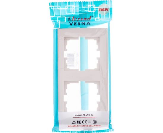 2-ая вертикальная рамка Lezard VESNA без вставки, крем 742-0300-152 – изображение 4