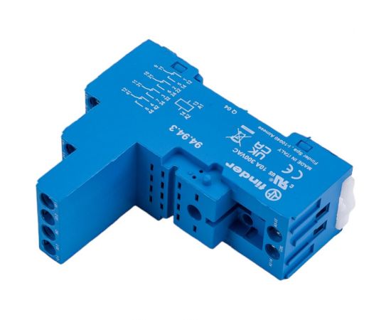 Розетка Finder для реле 55.34, 55.32, 85.02, 85.04 и модуля 99.80 с разд-ми конт., с мета, 94943SMA – изображение 6