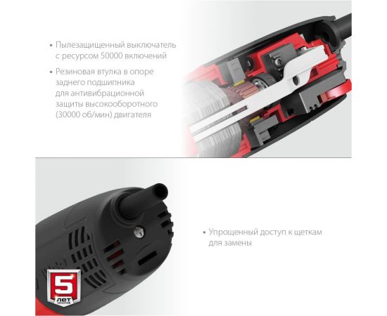 Угловая шлифовальная машина ЗУБР 125 мм, 1000 Вт УШМ-125-1005 – изображение 6
