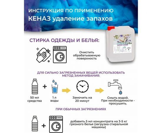 Средство от запахов KENAZ нейтрализатор поглотитель вони мочи, меток, удаление запахов, 5 л 809882 – изображение 7