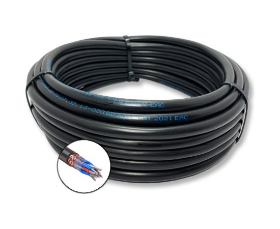 Монтажный экранированный кабель МКЭШвнг(А)-LS ПРОВОДНИК 1x2х0.75 мм2, 1м OZ48673L1 