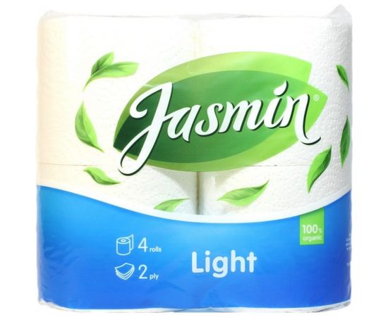Туалетная бумага Jasmin light 2 слоя, 4 рулона, белая Т18901 