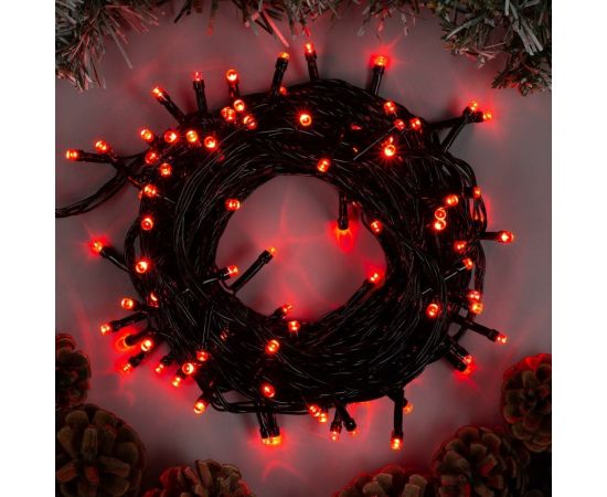 Гирлянда-нить Luazon ECO, IP20, 10 м, Н.Т. LED-100-220V, 8 режимов, красный 3556794 